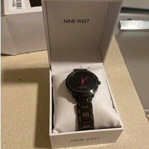 Nine West Women's Gunmetal Bracelet Watch